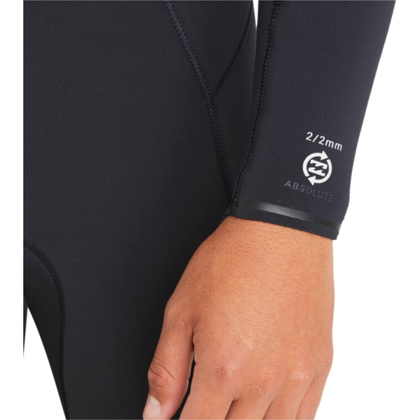 2026 Billabong Heren Absolute Natural 2mm Borst Ritssluiting Lange Mouwen Lentepak Wetsuit ABYW400125 - Black